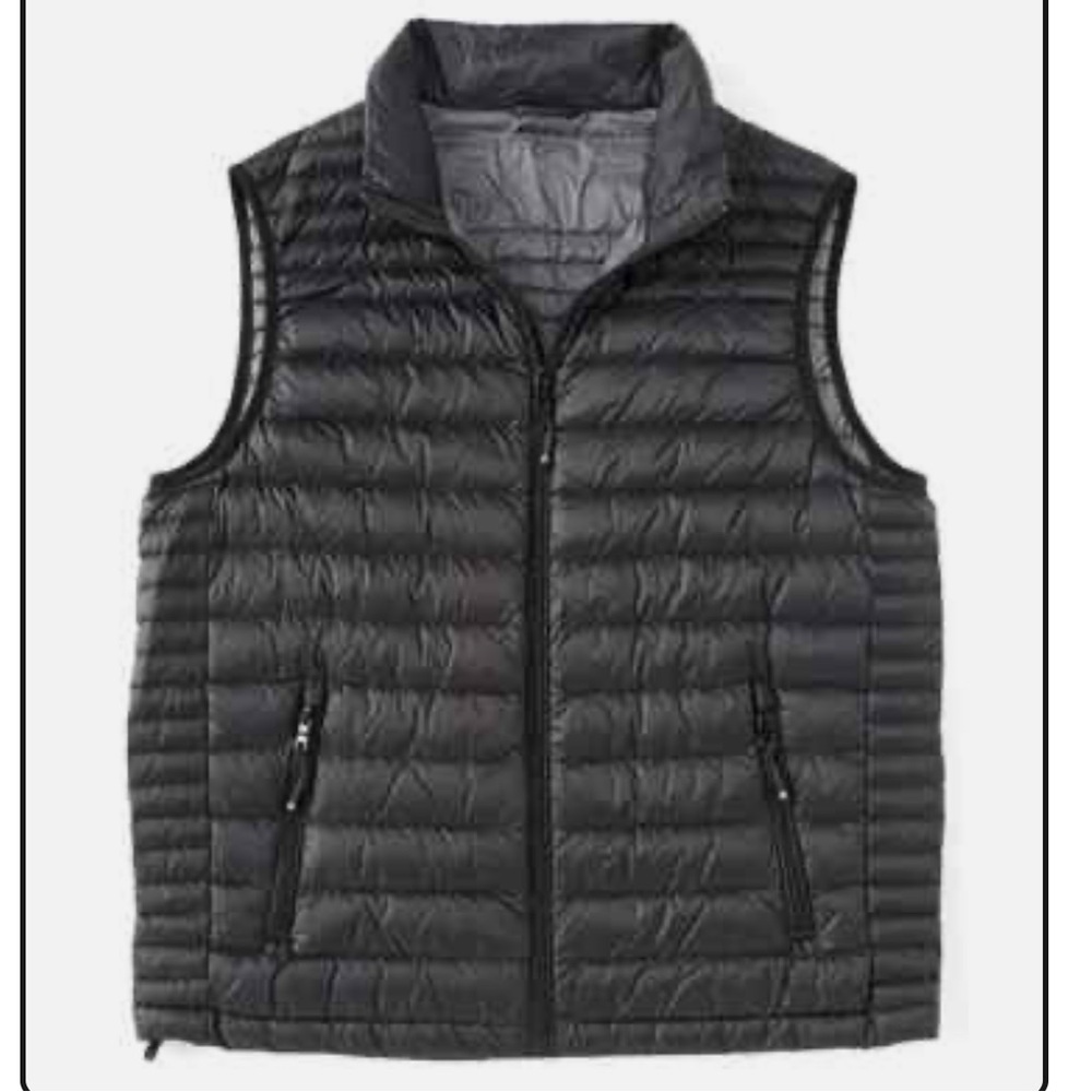 Solaris Outdoor Men's Packable Black Puffer Vest Gorpcore Hiking Winter XL NWOT